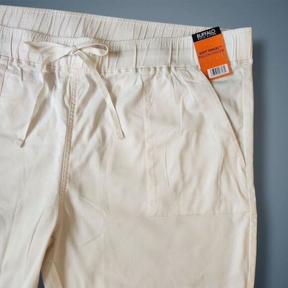Buffalo David Bitton Women's Cream Jogger Pants Soft Pull-On Waist Plus Size XXL - Picture 8 of 11